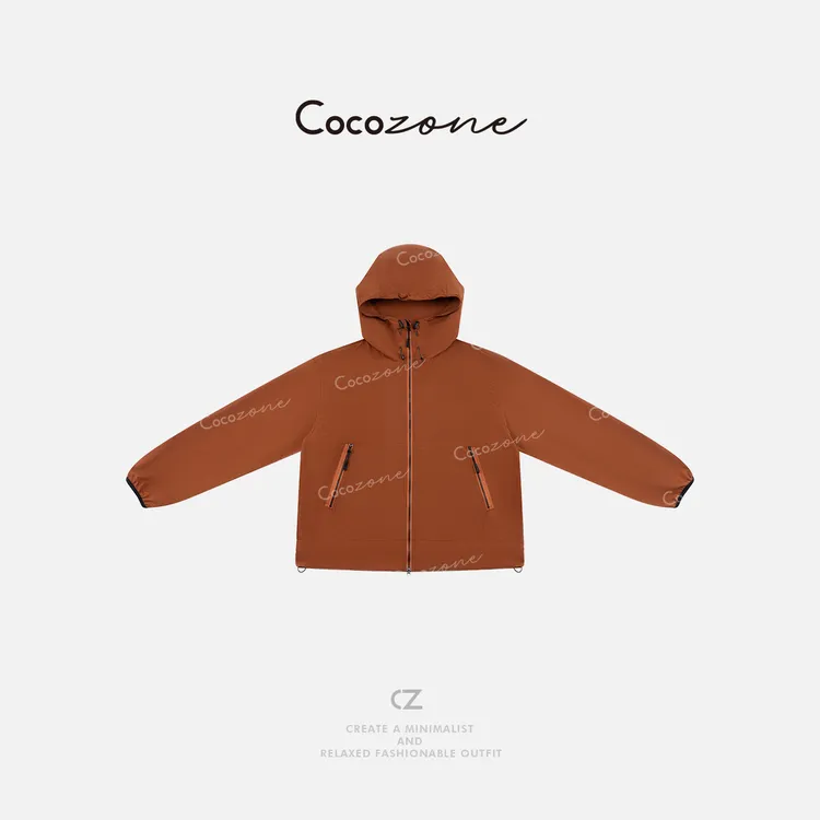 COCO ZONE 刘一一 运动风双口袋连帽拉链凉爽触感外套 CD2A1201