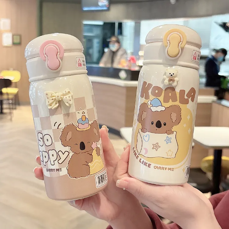 保温杯男女学生上学专用水杯高颜值可爱316不锈钢直饮口小杯子新