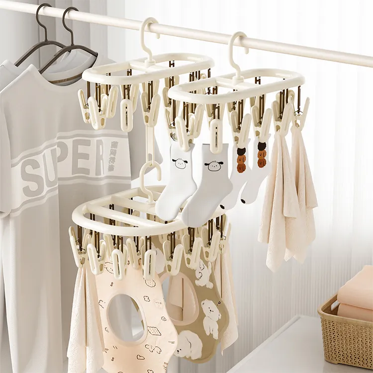 袜子晾晒架多夹子家用无痕袜夹学生宿舍多功能晒内衣内裤袜子神器