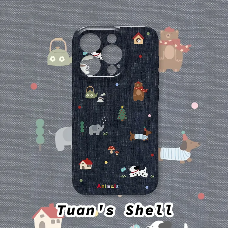 牛仔小动物创意菲林软壳适用苹果VIVO华为OPPO小米荣耀一加手机壳