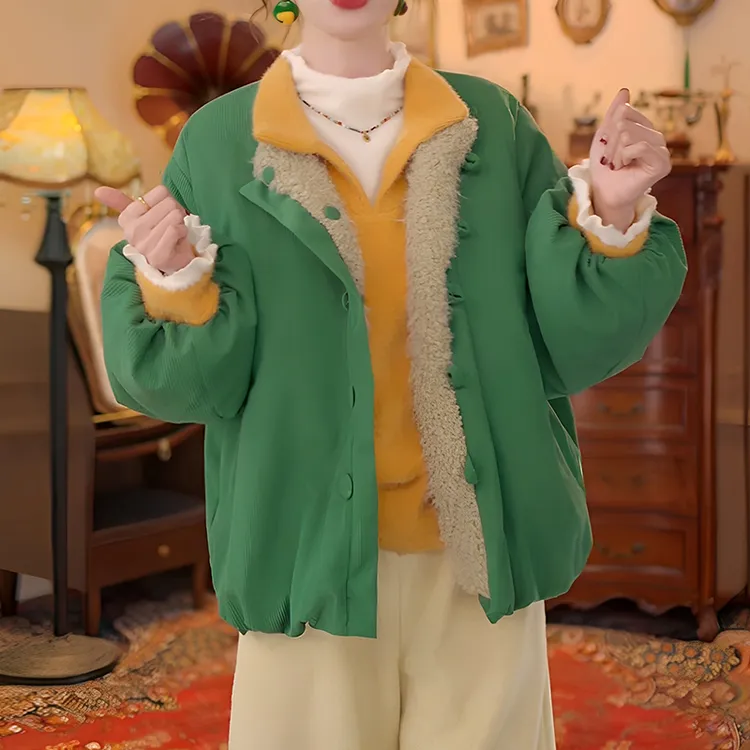 设计感短款棉服女款2025冬季新款加厚保暖棉衣棉袄面包服外套