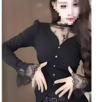 法式气质蕾丝半高领拼接长袖T恤女冬季新款洋气显瘦减龄上衣1125