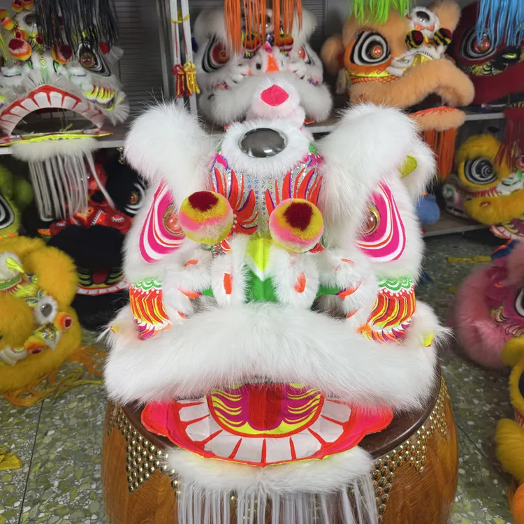 高端定制狼毛醒狮比赛专用款龙狮表演道具