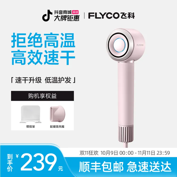 飞科高速负离子吹风机FH6371恒温速干小型便携式-ZB