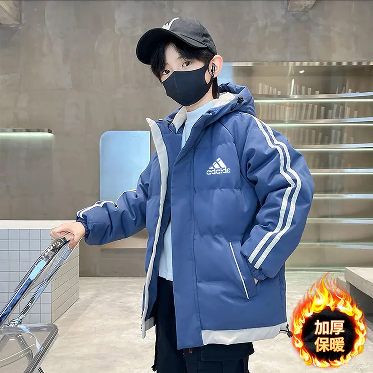 奥莱正品|男童棉服中长款宽松加厚保暖2025年新款棉袄工装外套潮