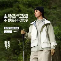 R李宁防暴雨透气透湿冲锋衣CF溯万龙甲户外套AEMU040