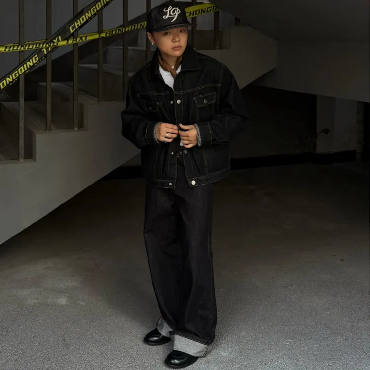 【Coney150专属】美式复古小众高级感原牛机车风设计宽松牛仔外套