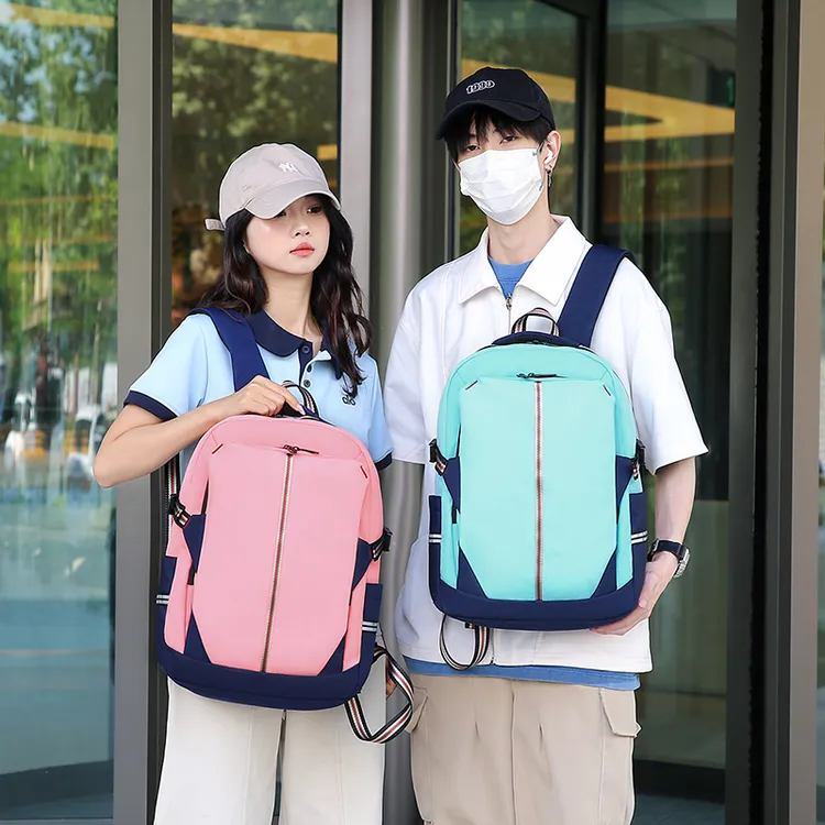 双肩包时尚都市简约多用多功能布包潮流学生双肩背韩版书包斜挎包