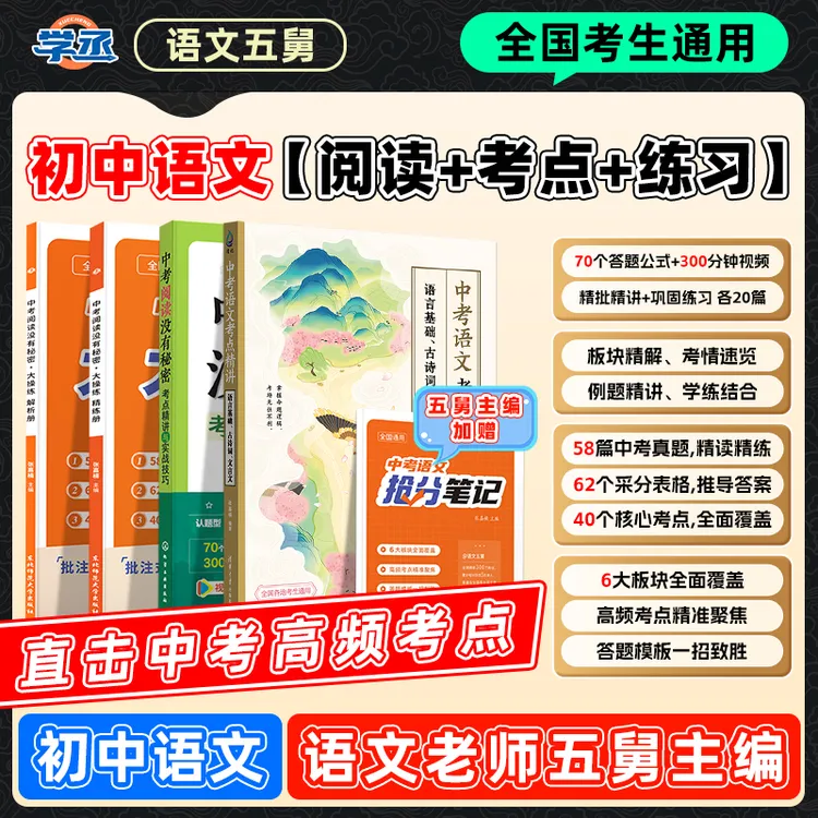 学丞】25新版五舅 初中语文阅读+考点+解题技巧方法初中语文