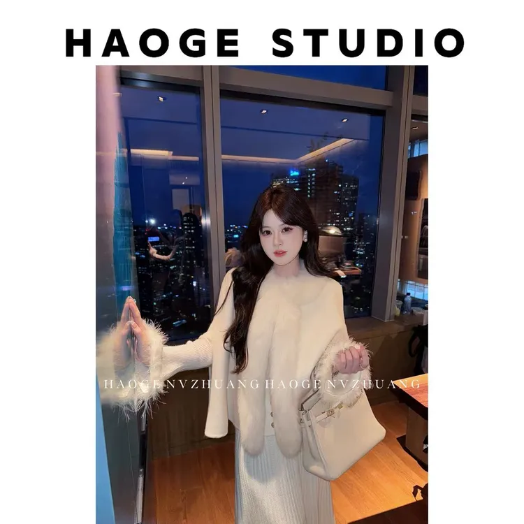 浩哥严选●留洋千金HGQ5WT4020A全羊毛外套预简版气质名媛轻奢设计