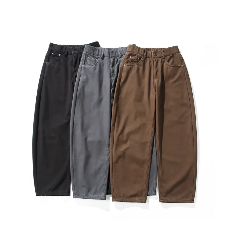 秋冬季  日常休闲美拉德色系微锥宽松阔腿裤K78加绒款