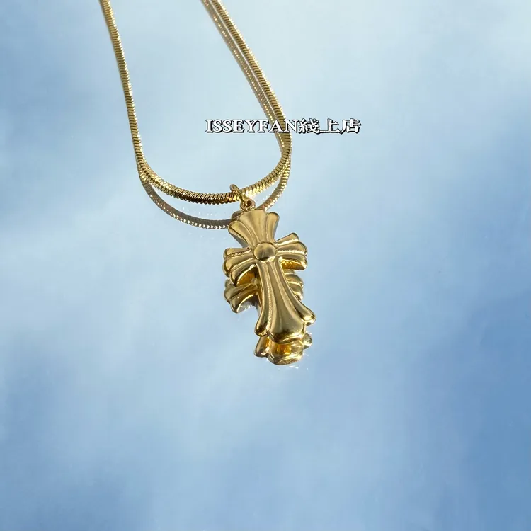 钛钢项链 十字架小众百搭简约轻奢经典个性高级素款原创钛钢项链