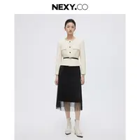 【晨粉专享价】2025年秋季新款撞色拼接设计感百褶连衣裙高级感女
