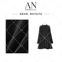 ANNELILY安琪琪【可芊】秋季新款高级感气质连衣裙AQ2509079