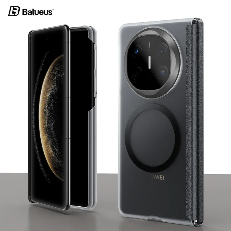 适用华为MateX6手机壳X6典藏版x5华为手机壳X3磨砂磁吸双中轴全包