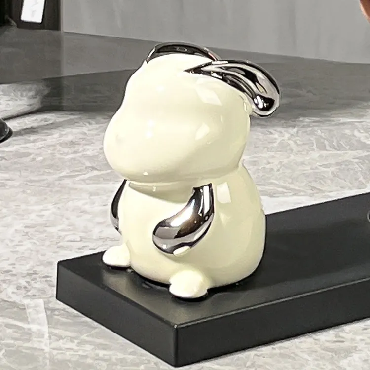 00后收纳架兔子红酒架摆件客厅轻奢玄关可爱装饰品家居酒柜餐边柜