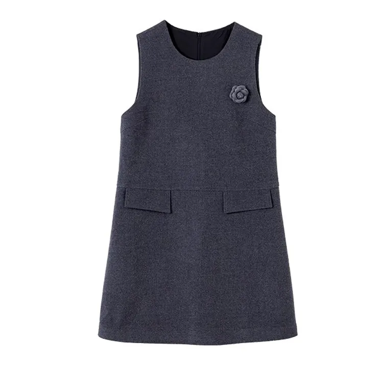 二哥二嫂【老钱风背心裙】韩系老钱风时尚毛呢背心裙