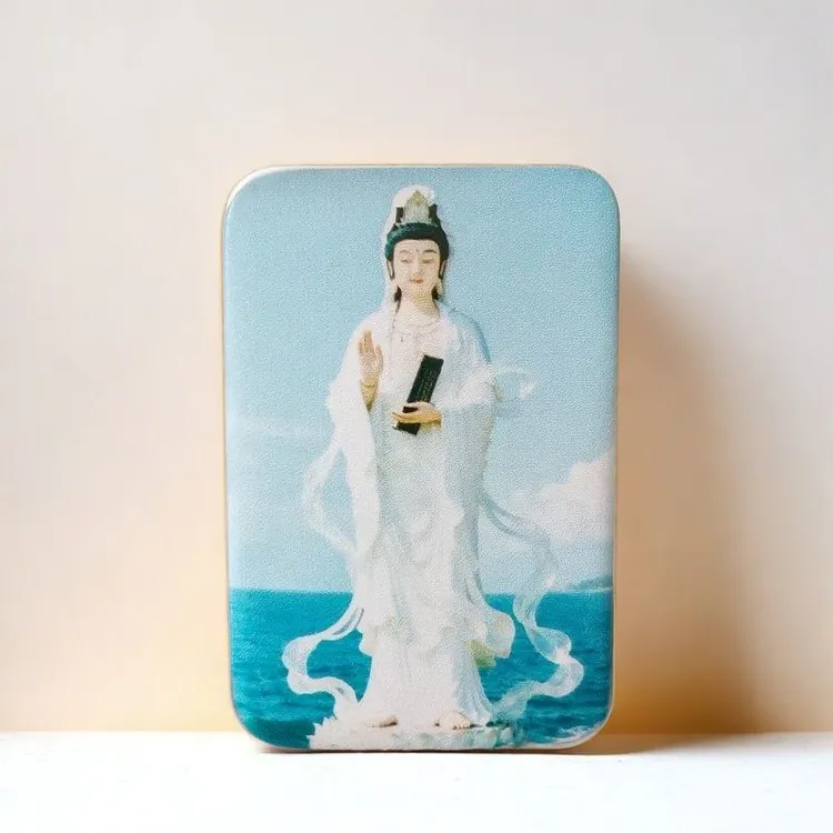 和田玉彩雕南海观音菩萨吊坠双面精雕玉石平安挂件尺寸3*5cm