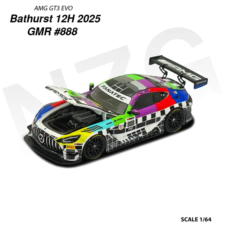 现货 KILO 1:64 奔驰AMG GT3 EVO Team GMR Bathurst12H#888 2025