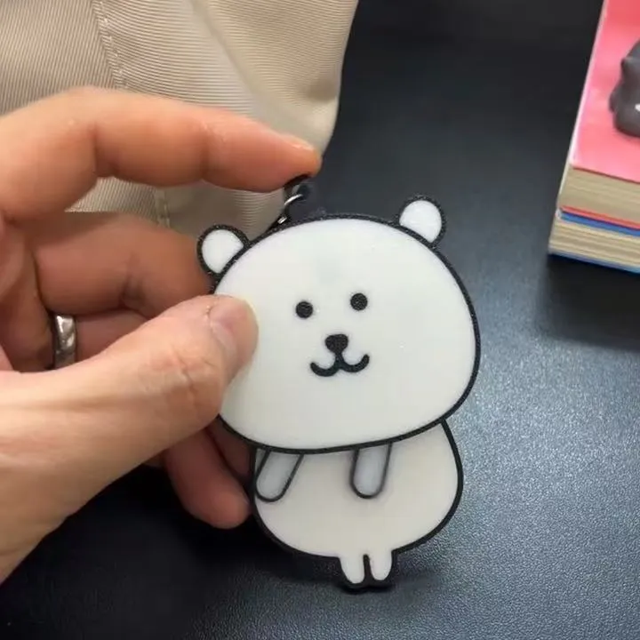 自嘲熊跳舞DJ挂件可爱超萌背包挂饰亚克力搞笑创意钥匙扣书包挂饰