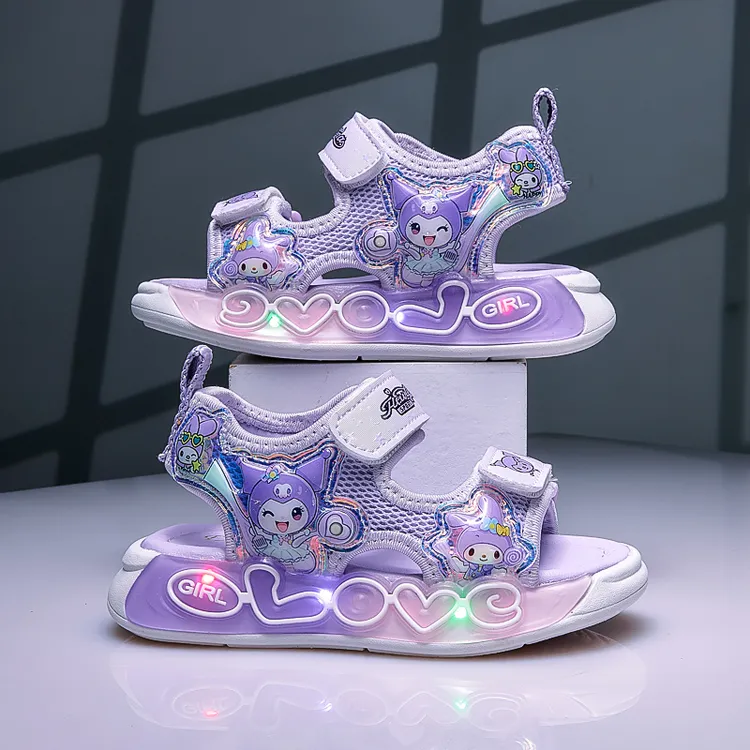 女童鞋子夏季新款凉鞋时尚防滑软底女运动韩版学生公主鞋沙滩鞋子