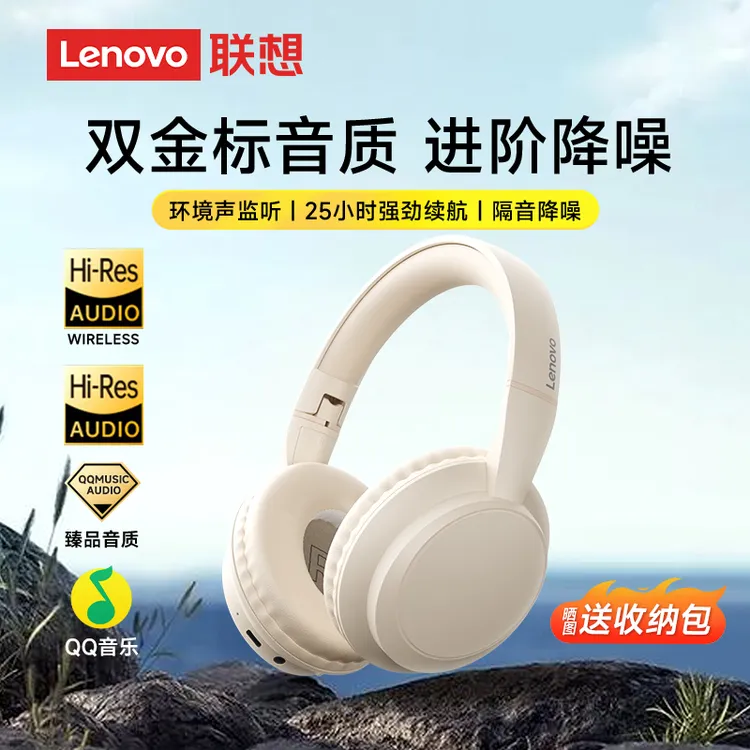 联想TH11头戴式蓝牙耳机三角洲高音质长续航有线耳麦电脑台式降噪