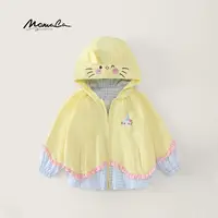 MOMOCO2025新款秋季女童拼色小猫咪卡通洋气可爱外套77730138006