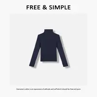 Free&Simple-‘回温’早秋款极简时尚休闲百搭高领打底T恤-BK8909