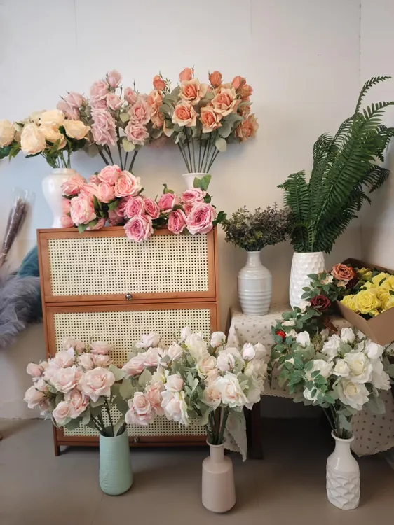 仿真花直播间下单按编号去拍