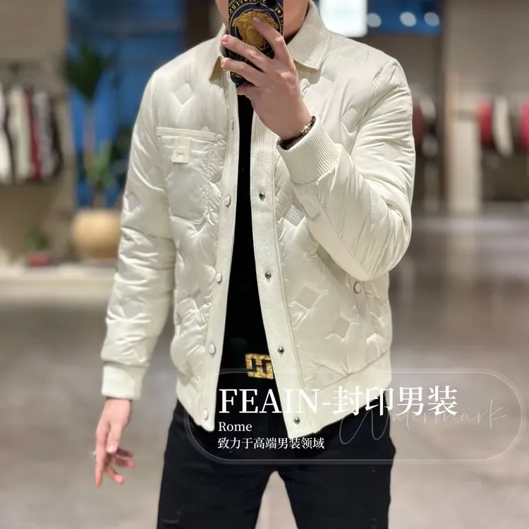高端定制男士立体H扣设计羽绒服9229
