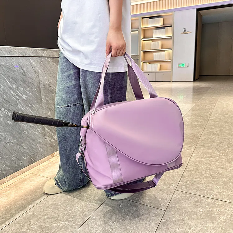 女士大容量可扩展多功能羽毛球拍运动包适合短途旅行