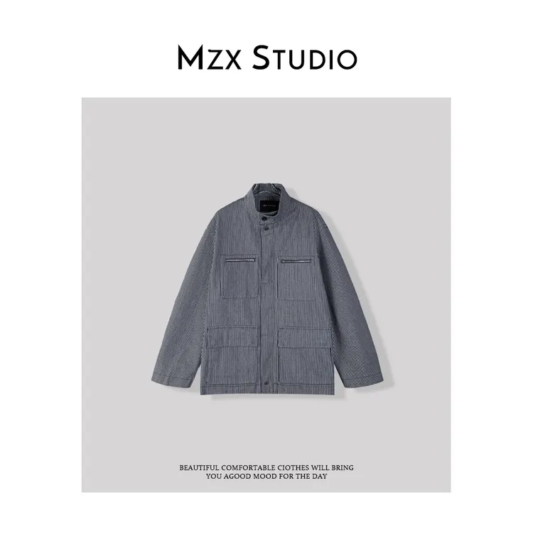 MZX春季经典条纹短款工装外套WT7258-X