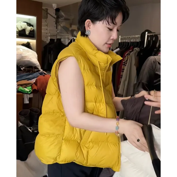 JlNG2025冬季新款休闲宽松时尚百搭白鸭绒马甲保暖无袖背心