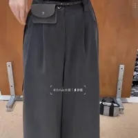 高级显瘦垂感女士春秋宽松直筒拖地阔腿西装裤