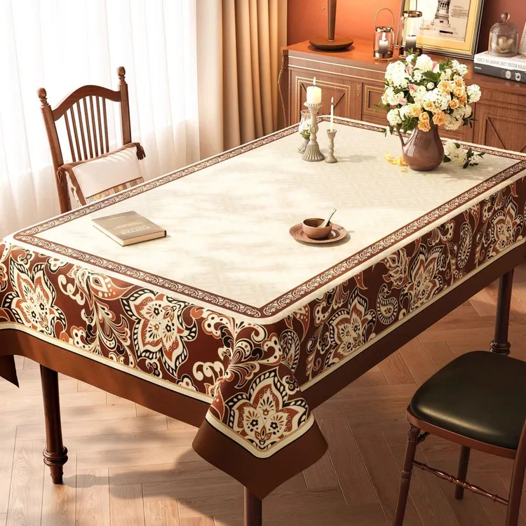美式餐桌桌布防水防油免洗防烫pvc桌垫轻奢高级感茶几桌面保护垫