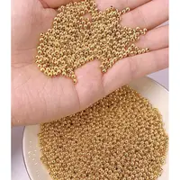 【荣金】金黄色金豆散珠子转运手工配件手链手串
