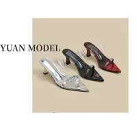 【YUAN MODEL】媛老板-2025夏季时尚字母高跟鞋女鞋时装  052143