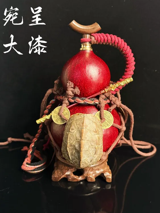 【龟甲悟空款】优质大漆酒葫芦非遗漆器(择优发货)