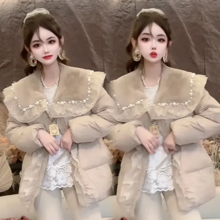 2025秋冬新款时尚显瘦气质网红高档洋气女高级百搭宽松大码棉服潮