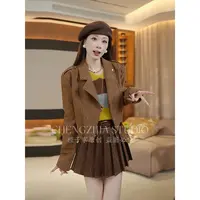 【裴诗婷】橙子·studio【秋风落叶】WT00027美式复古短款夹克外套