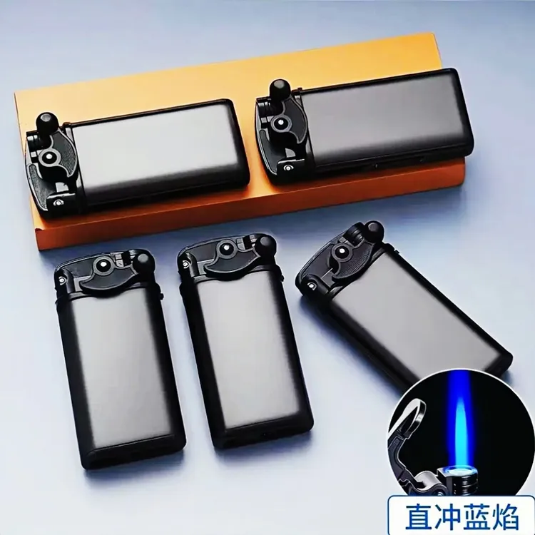 新2025新款防风直冲电话创意防风防爆双保障打火机可充气高档送礼