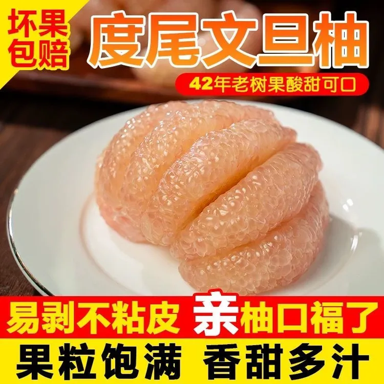 福建仙游正宗度尾文旦柚老树无孔红心蜜柚子当季现摘孕妇新鲜水果