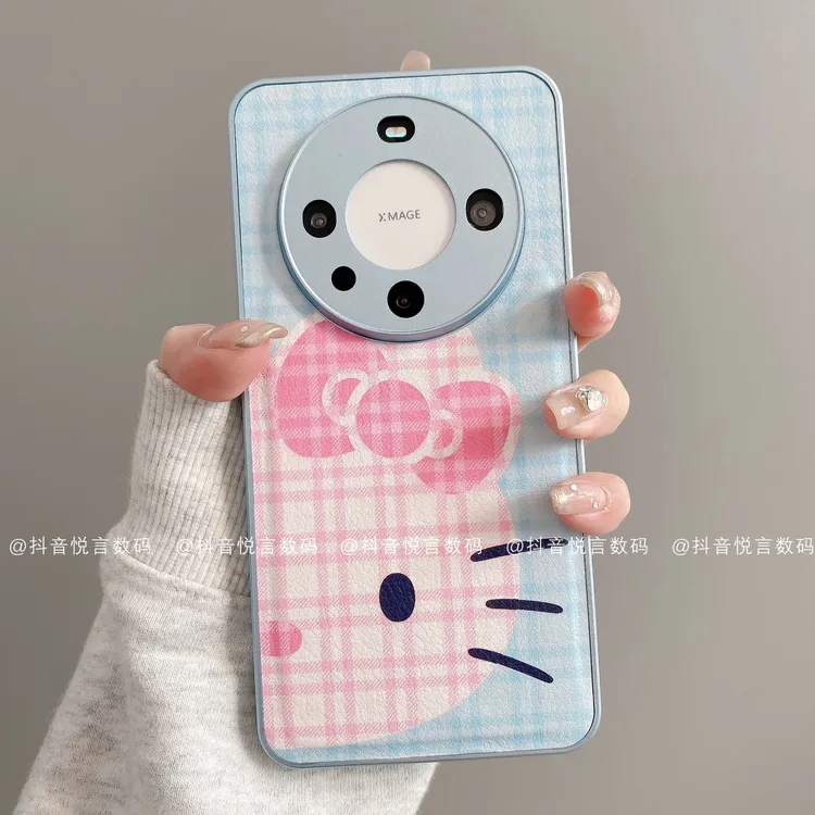 金属鼓皮适用华为mate70pro/60/50/40苹果17promax格纹KT潮手机壳