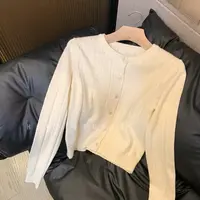 Here【云上香草】重工复古提花镂空针织衫女