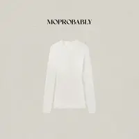 Moprobably李予诺「方文」"羊毛"简约气质百搭长袖T恤L5376011