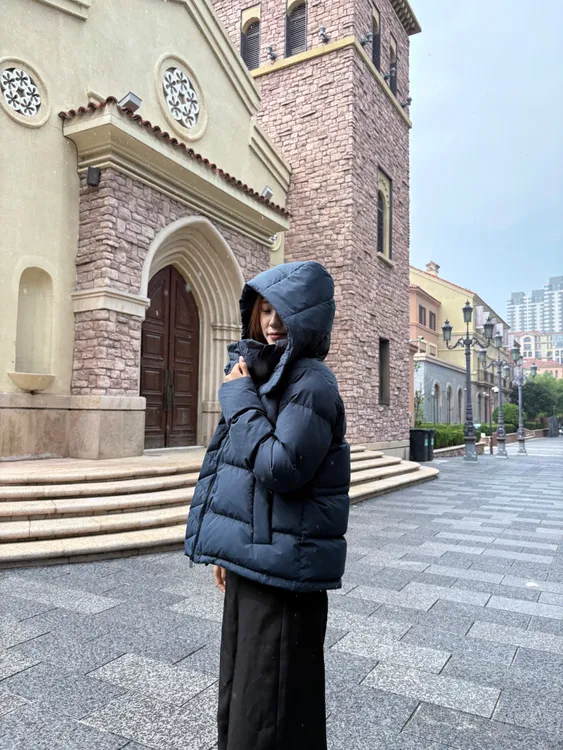 羽绒服女短款五格Wunder Puff羽绒泡芙款2024冬季新款外套百搭