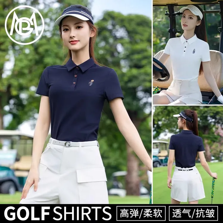 2026高尔夫女装春夏短袖T恤polo服装女士上衣裤子衣服套装
