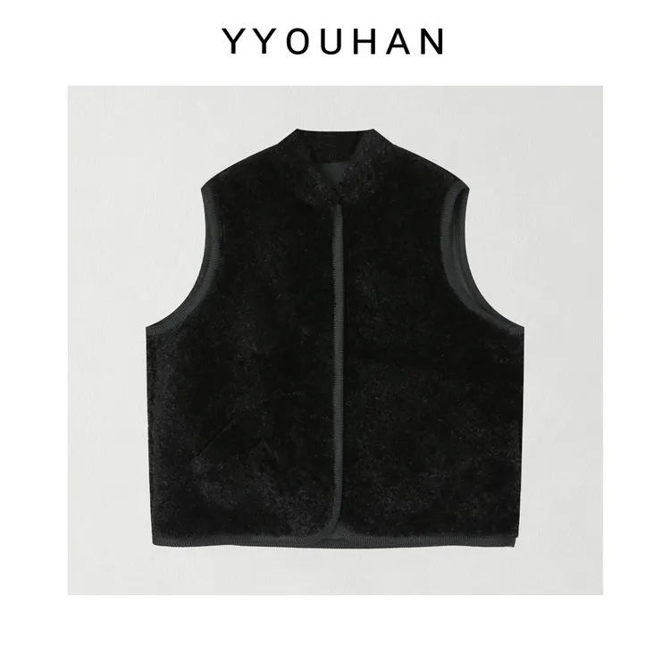 月月 年货定制小众设计百搭平替羊羔毛叠穿显瘦马甲 2511C8355