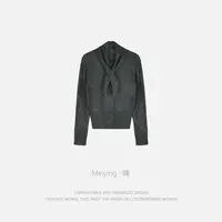 Meiying-潮流百搭带围巾羊毛针织衫YA5QZ044