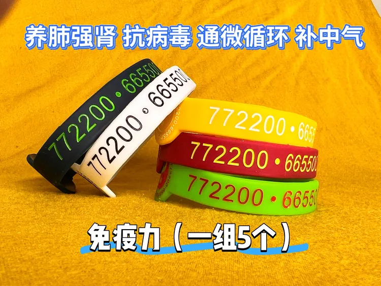 【养肺肾 抗病毒 通循环 补中气】象数能量养生保健手环-免疫款一组